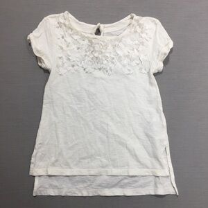 𝅺GAP girls 6-7Y floral‎ appliqué tee shirt
